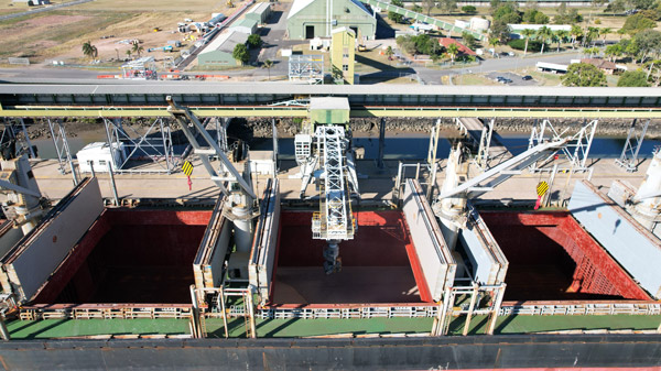 First ship at the Bundaberg Common User Infrastructure Project